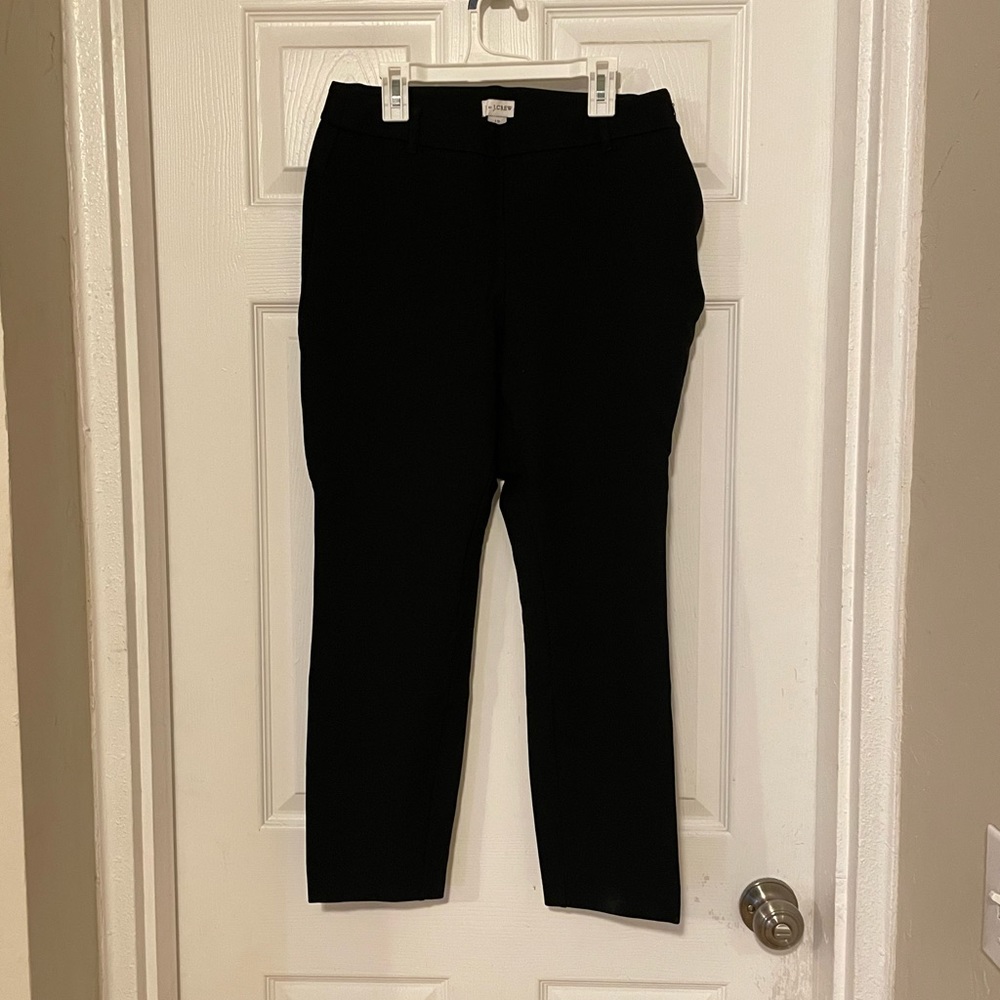 J Crew Side Zip Black Pants Sz 10